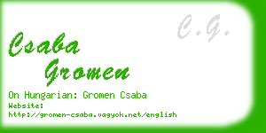 csaba gromen business card